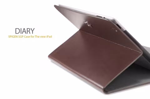 SPIGEN SGP Luxurious Leather Folding Case Diary for The new iPad 3rd Generation