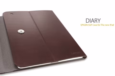 SPIGEN SGP Luxurious Leather Folding Case Diary for The new iPad 3rd Generation