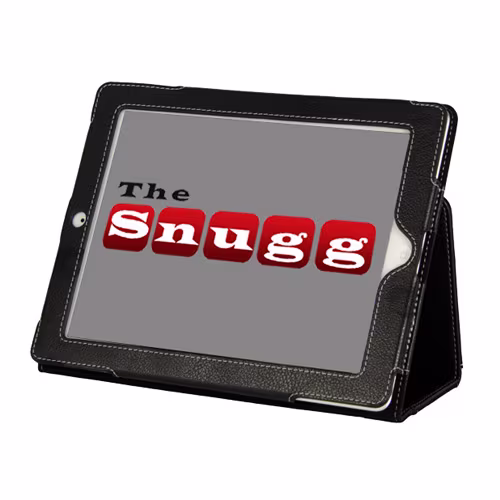 Snugg iPad 3 Case Cover and Flip Stand in Black Leather