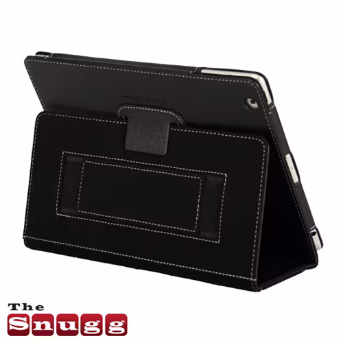 Snugg iPad 3 Case Cover and Flip Stand in Black Leather