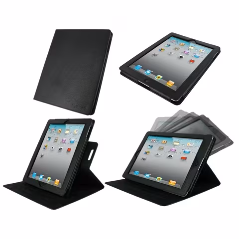 rooCASE Dual-View Multi Angle Leather Folio Case Cover for  the new iPad 