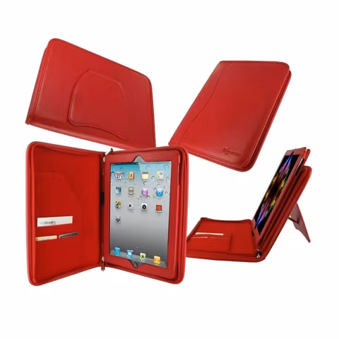 rooCASE Executive Portfolio Leather Case Cover with Landscape / Portrait View for  the new iPad 